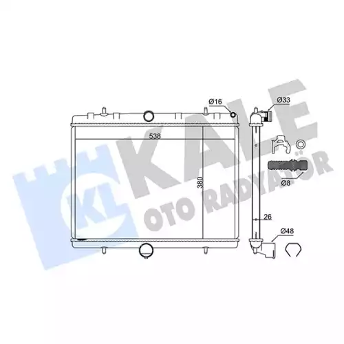 KALE Motor Su Radyatörü 368500