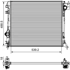 VALEO Motor Su Radyatörü 735625