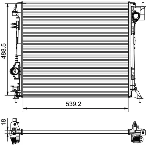 VALEO Motor Su Radyatörü 735625