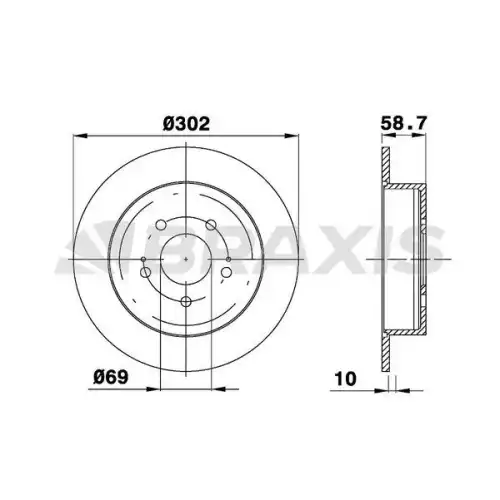 BRAXIS Arka Fren Diski AE0629