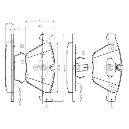 BOSCH Ön Fren Balatası Tk 0986TB2413