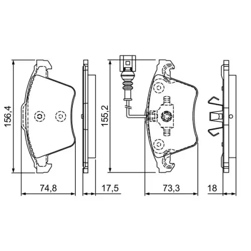 BOSCH Ön Fren Balatası Tk 0986494203