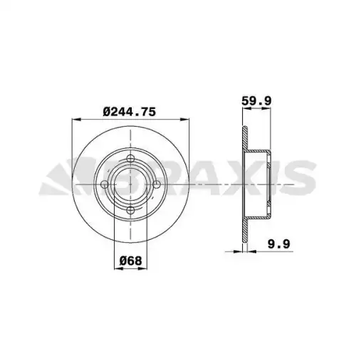 BRAXIS Arka Fren Diski AE0385