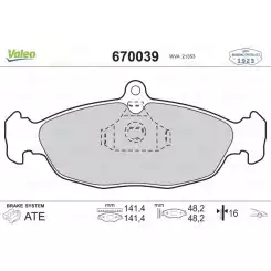 VALEO Ön Fren Balatası Tk 670039