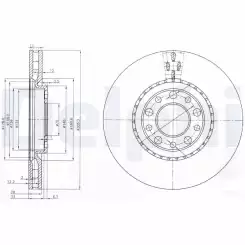 DELPHI Ön Fren Diski Havalı Ø305 BG3951