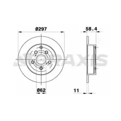 BRAXIS Arka Fren Diski Düz 297Mm AE0449