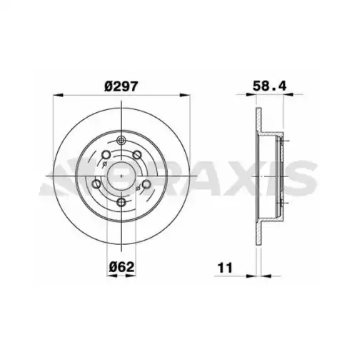 BRAXIS Arka Fren Diski Düz 297Mm AE0449