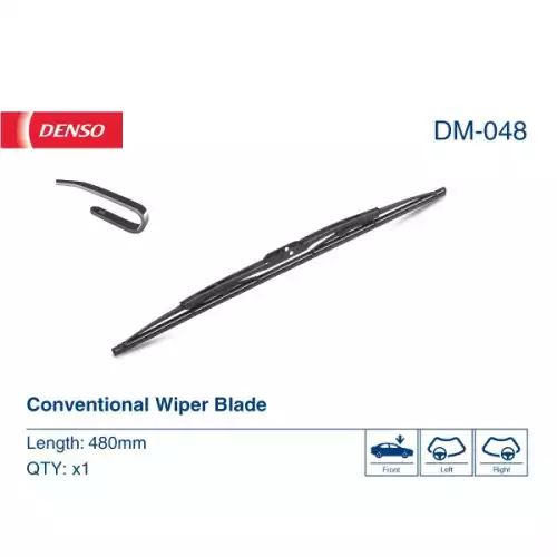 DENSO Ön Cam Silecek Süpürgesi Tek 480mm/19Inc DM-048