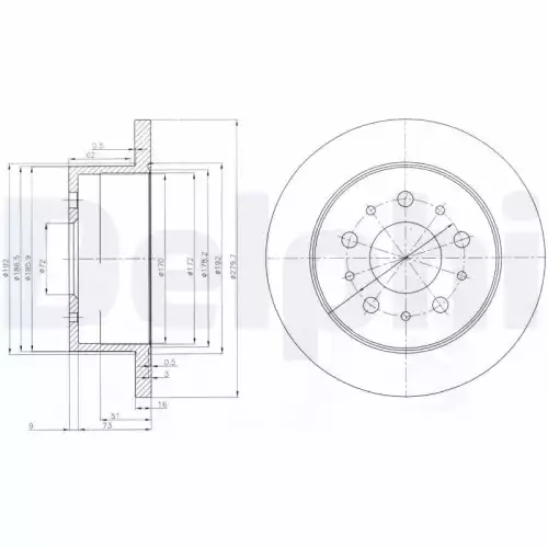 DELPHI Arka Fren Diski 280Mm BG3853