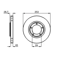 BOSCH Fren Diski Havalı Ön 253 5Mm 0986478664