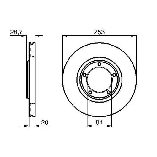 BOSCH Fren Diski Havalı Ön 253 5Mm 0986478664