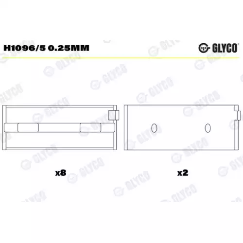 GLYCO Ana Yatak 0.25 H1096/5 0.25MM