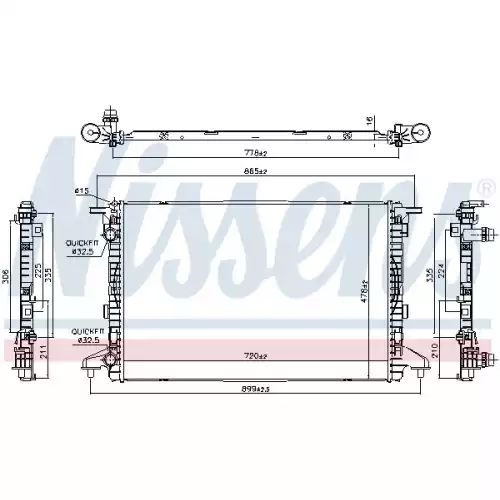 NISSENS Motor Su Radyatörü 606463