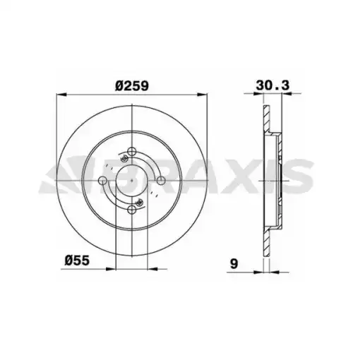 BRAXIS Arka Fren Diski Düz AE0327