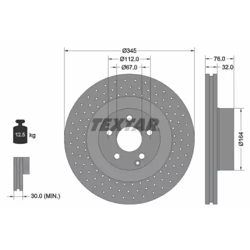 TEXTAR Ön Fren Diski 92108800