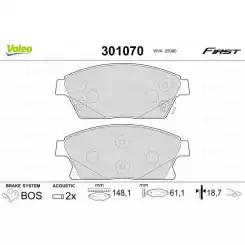 VALEO Ön Fren Balatası Tk 16 Inch 300Mm Dıskler Içın 301070