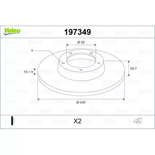 VALEO Arka Fren Diski Tk 197349