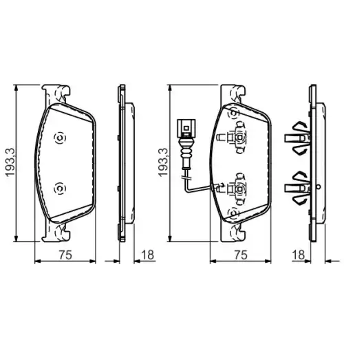 BOSCH Ön Fren Balatası Tk 0986494553