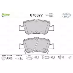 VALEO Arka Fren Balatası Tk 670377