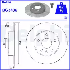 DELPHI Arka Fren Diski 264 Mm BG3406