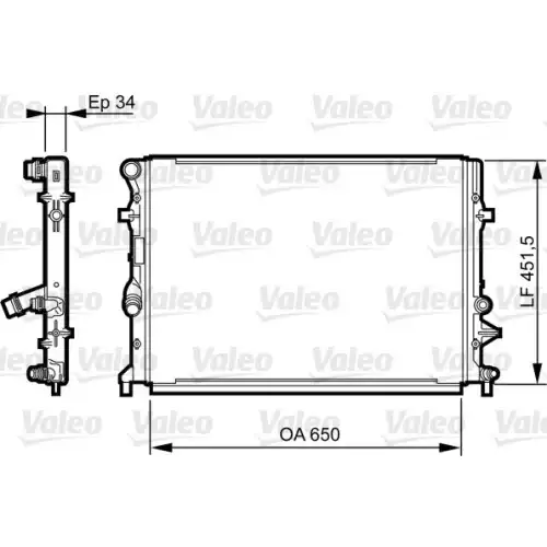 VALEO Motor Su Radyatörü 735280