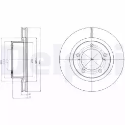 DELPHI Ön Fren Diski BG9067