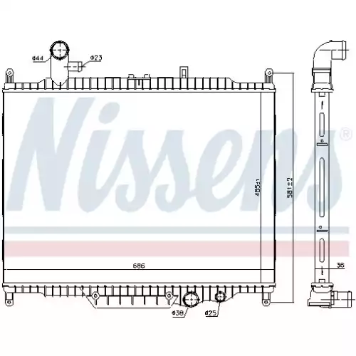 NISSENS Motor Su Radyatörü 64332