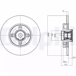 DELPHI Fren Diski Arka Rulmanlı+Abs Okuyuculu Adet BG9053RSC