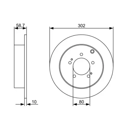 BOSCH Arka Fren Diski Düz (3025) 0986479318