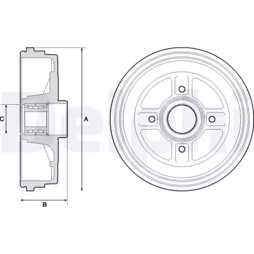 DELPHI Arka Fren Kampanası Rulmanlı BFR496