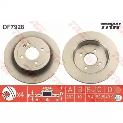 TRW Arka Fren Diski Düz DF7928