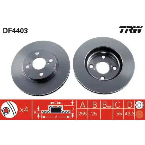 TRW Ön Fren Diski Takım DF4403