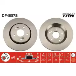 TRW Ön Fren Diski Havalı 293.5mm Takım DF4857S