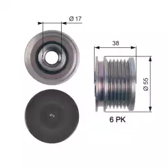 GATES Alternatör Kasnağı OAP7124