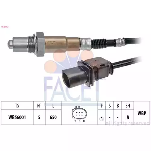 FACET Lambda Ojsijen Sensörü 650mm LS 44490­LSU-4.9 10.8413