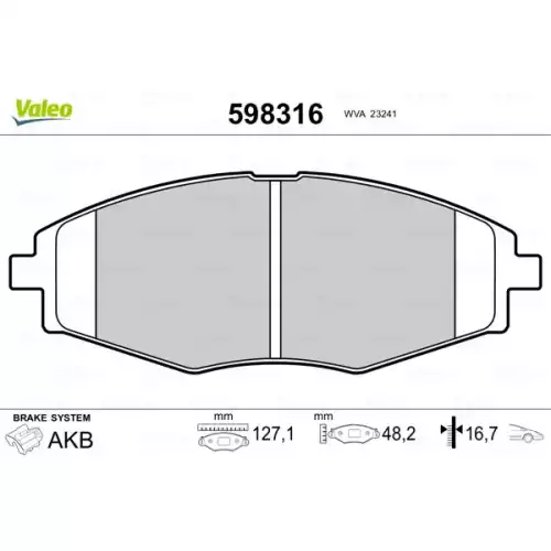 VALEO Ön Fren Balatası Tk 598316