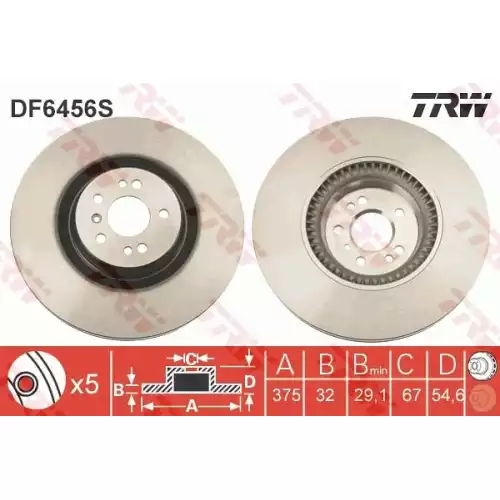 TRW Ön Fren Diski DF6456S