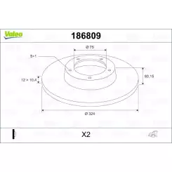 VALEO Arka Fren Diski 186809