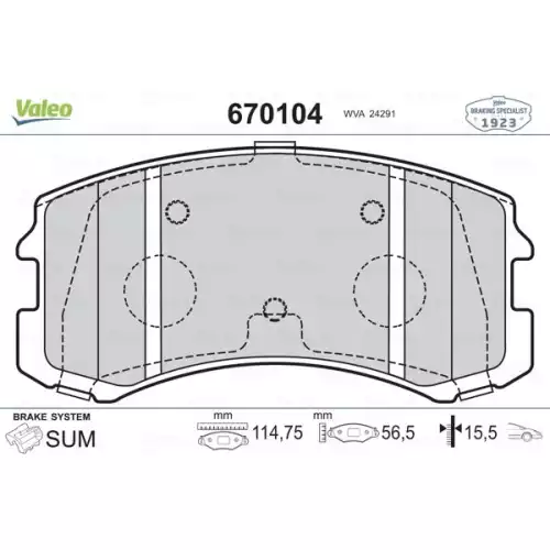 VALEO Ön Fren Balatası Tk 670104