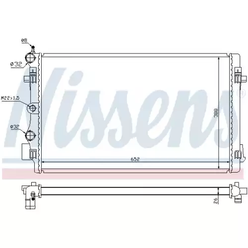 NISSENS Motor Su Radyatörü 65293