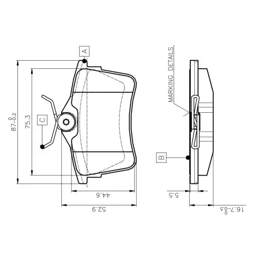 BOSCH Arka Fren Balatası Tk 0986TB3091