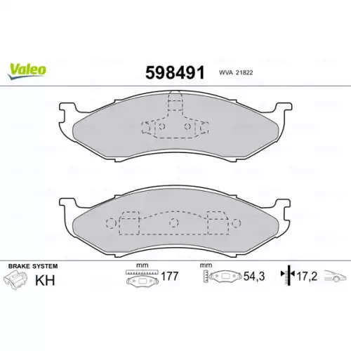 VALEO Ön Fren Balatası 598491