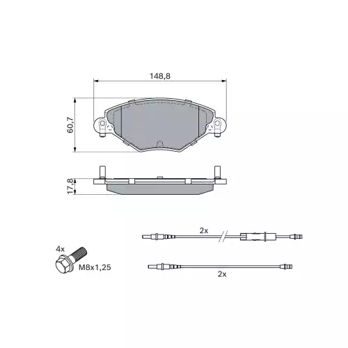 BOSCH Ön Fren Balatası Tk 0986424582