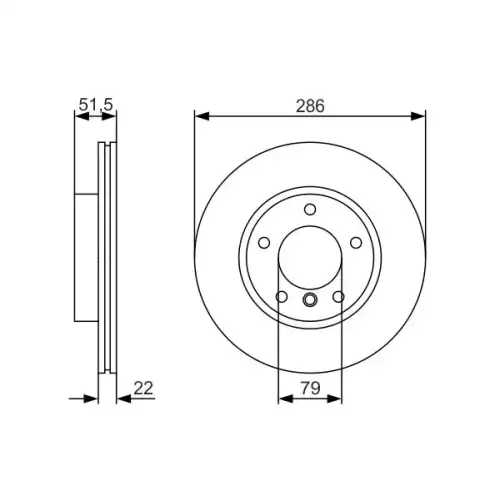 BOSCH Ön Fren Diski Havalı 286 MM 0986478513 0986479S10