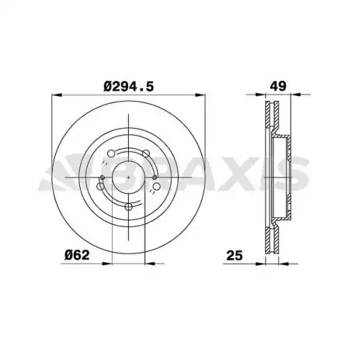 BRAXIS Ön Fren Diski Havalı AE0181