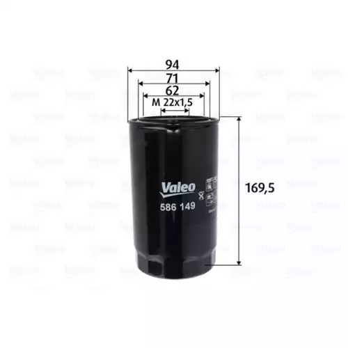 VALEO Yağ Filtre 586149