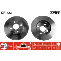 TRW Ön Fren Diski Havalı Takım 238mm DF1423