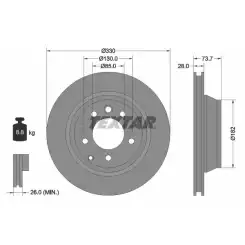 TEXTAR Arka Fren Diski 330 Mm 92122005