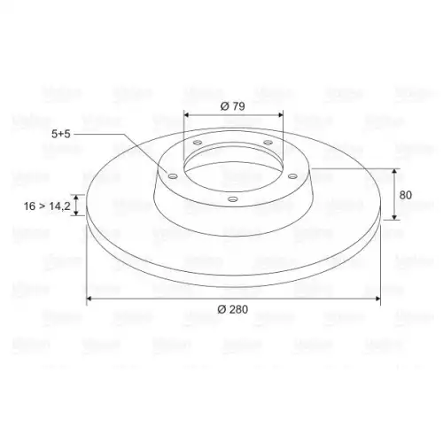 VALEO Arka Fren Diski Düz 280mm Takım 197097