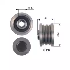 GATES Alternatör Kasnağı OAP7144